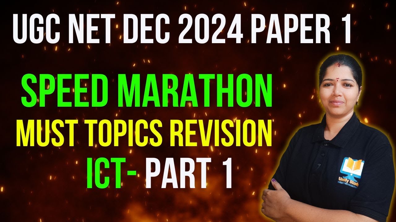 ICT-Most Expected Topics Part 1|UGC NET Paper 1 Speed Marathon|UGC NET Paper1 Revision