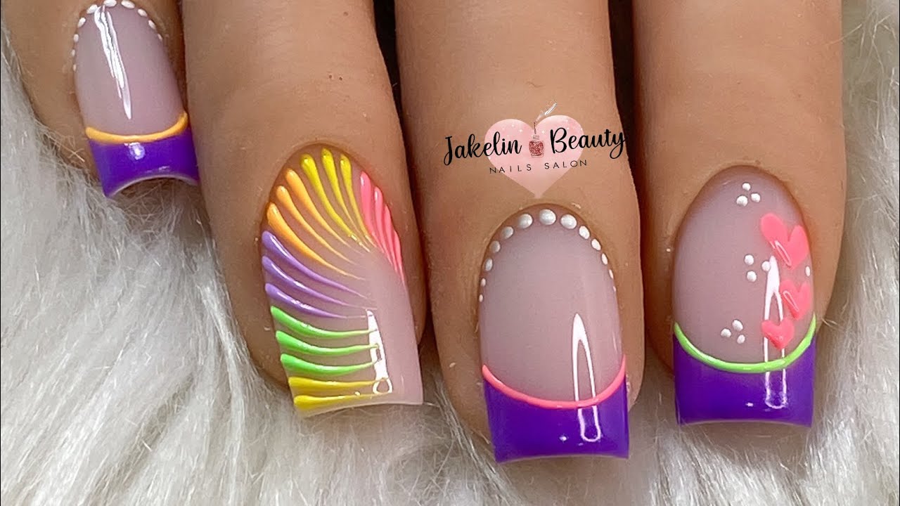 💖DECORACIÓN en UÑAS con FRENCH y alto RELIEVE💅🤩