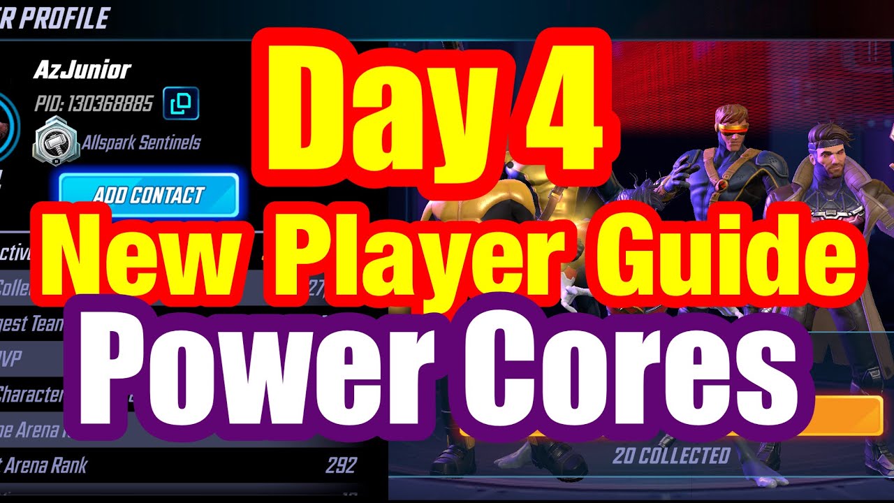 Marvel Strike Force Beginner's Guide to Power Cores Spending Day 4 | Free to Play Beginner Series
