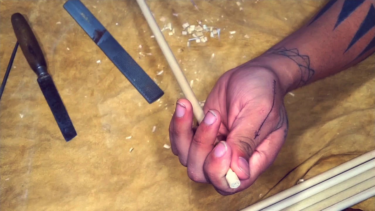 Carving Bulb Nocks in Wood Shafts