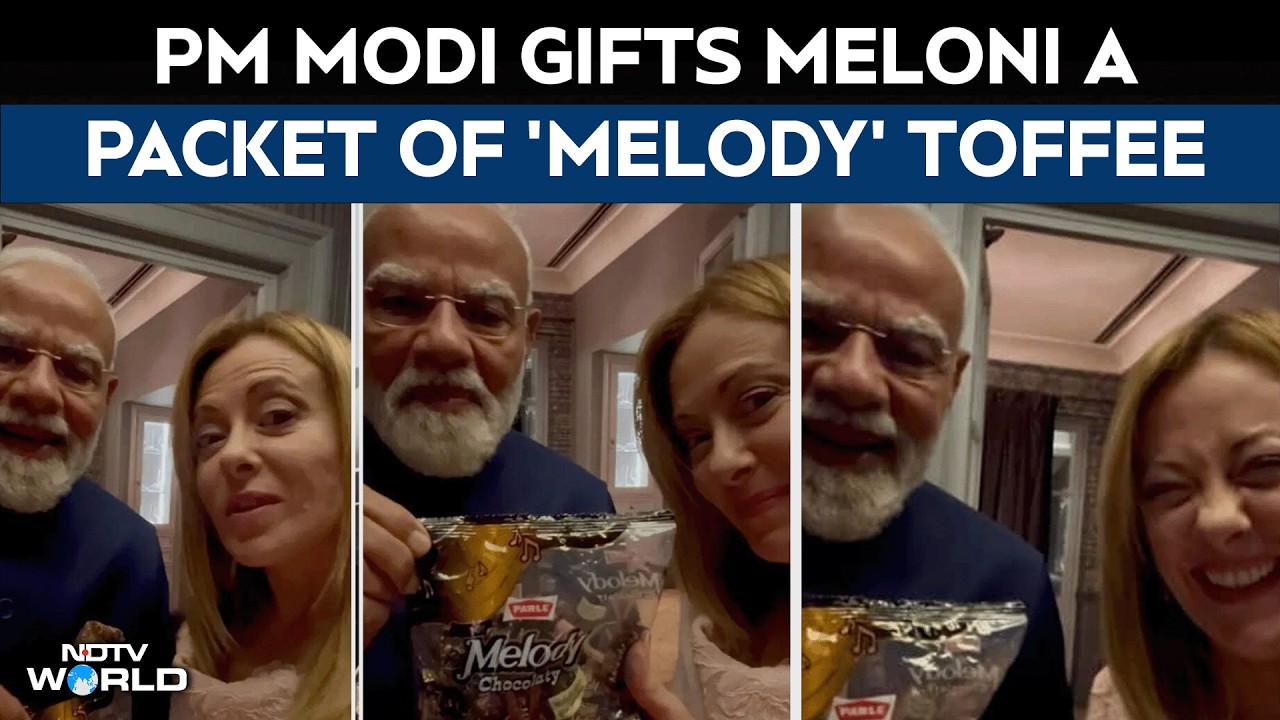 Melody Toffee | PM Modi Gifts Italian PM Meloni A Packet Of Melody Toffee; Video Goes Viral