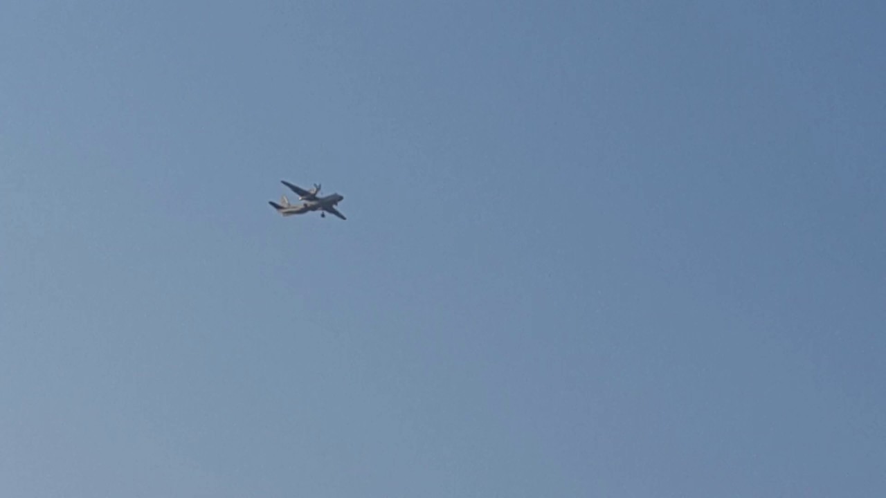 Antonov An-32RE fly by.