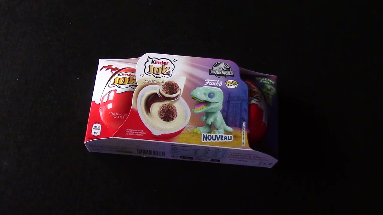 Kinder Joy collection Funko POP! Jurassic World qui brille dans le noir !