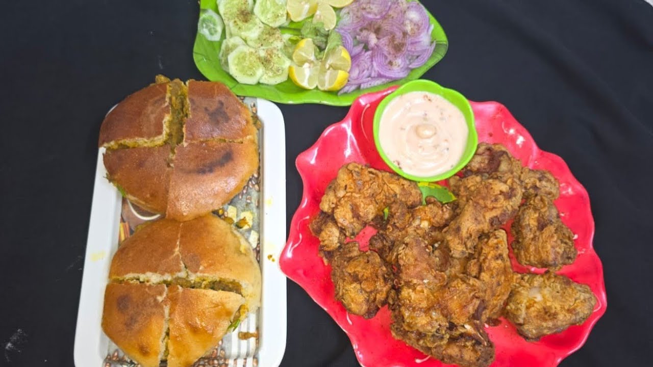 kfc chicken and naan chaap recipe ramazan special Nidaskitchen07 