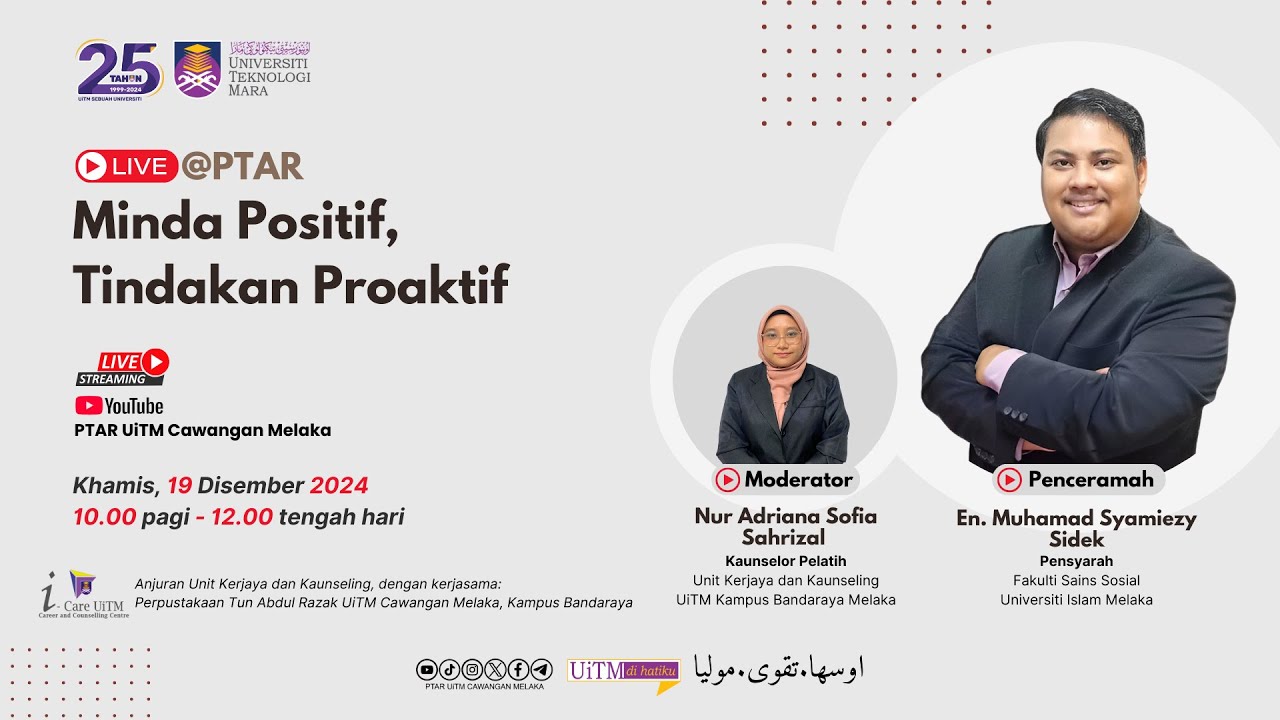Live@PTAR - Minda Positif, Tindakan Proaktif