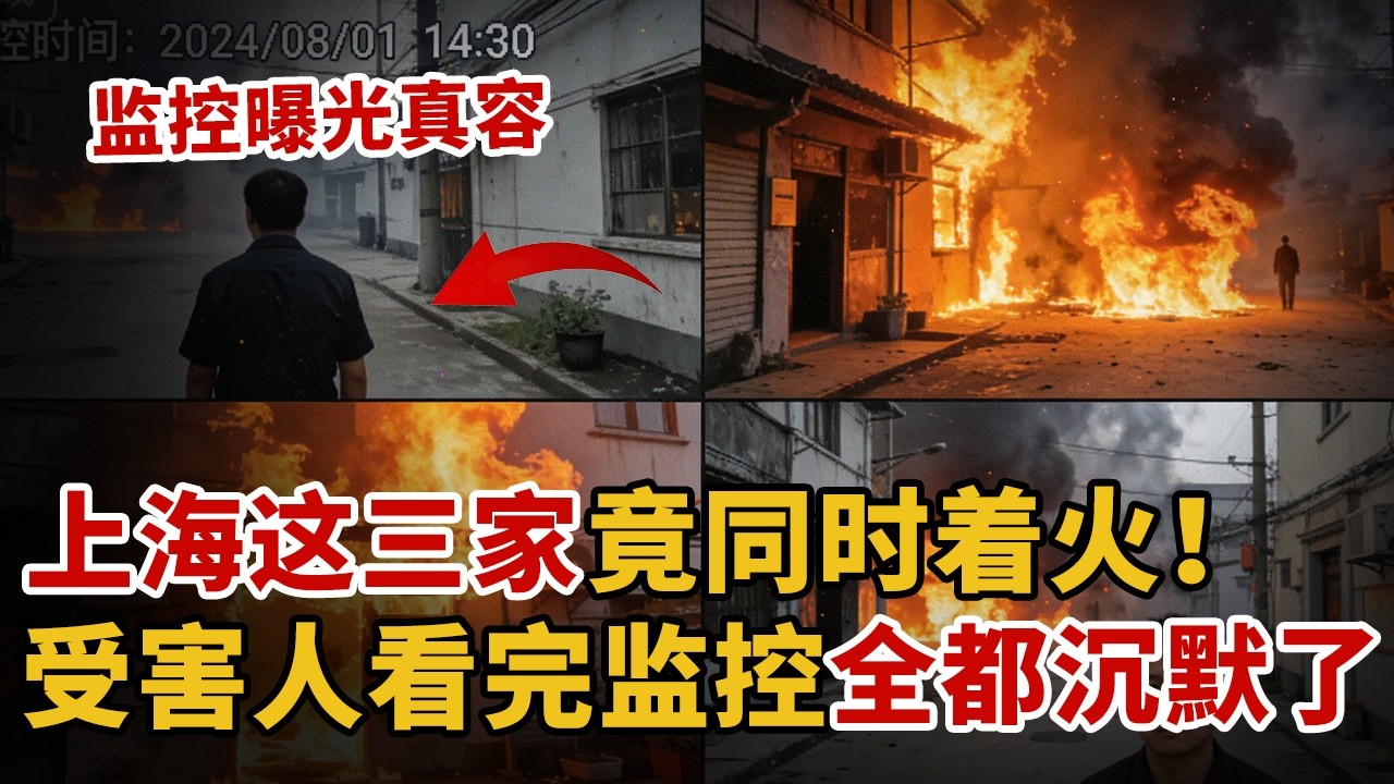 上海这三家竟同时着火！监控拍下凶手身影，受害人看完之后全都沉默了【中国110】