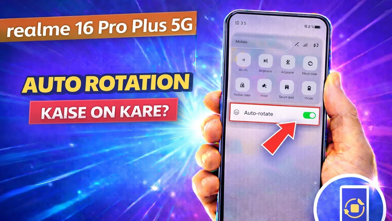 Realme 16 pro plus 5g me auto rotation kaise on kare || Realme 16 Pro Plus 5G Auto Rotation ||