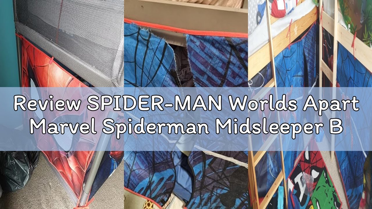 Review SPIDER-MAN Worlds Apart Marvel Spiderman Midsleeper Bed Tent by HelloHome, Red, 80 x 190 x 90