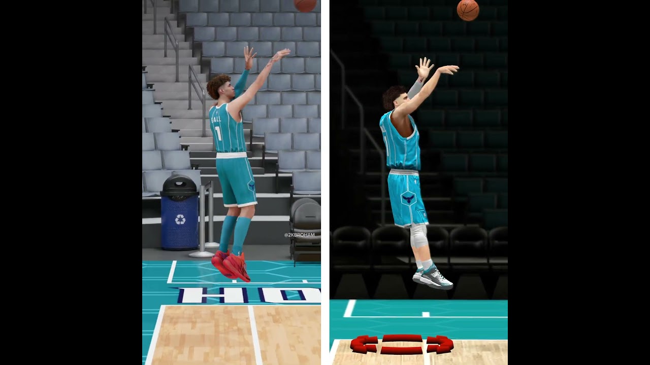 LaMelo Ball, 3pt Shot - NBA 2K23 vs NBA 2K14