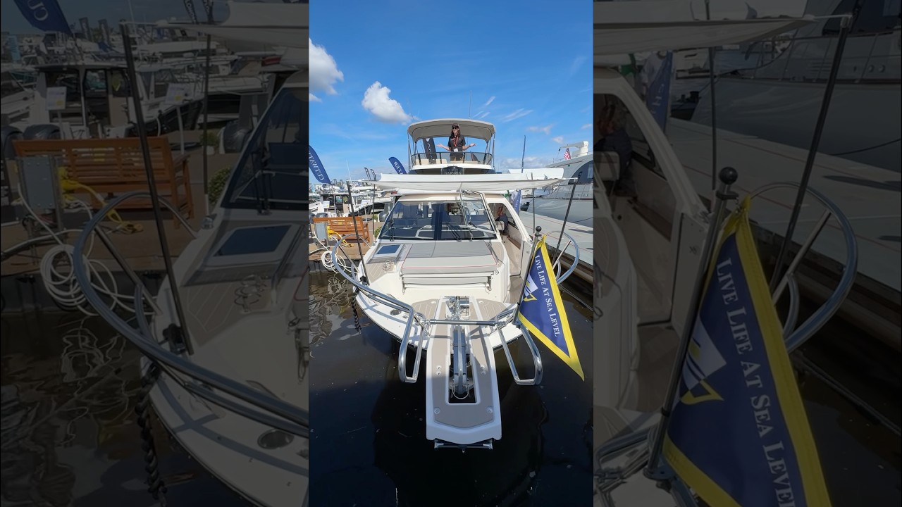 New boats at the 2025 Annapolis Powerboat Show! #boats #boatshow #boatlife #yacht