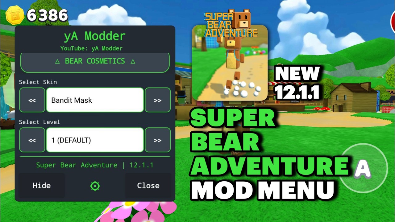 Super Bear Adventure v12.1.1 Mod Menu No Clip, Unlock All Skins, Unlimited All and More | yA Modder