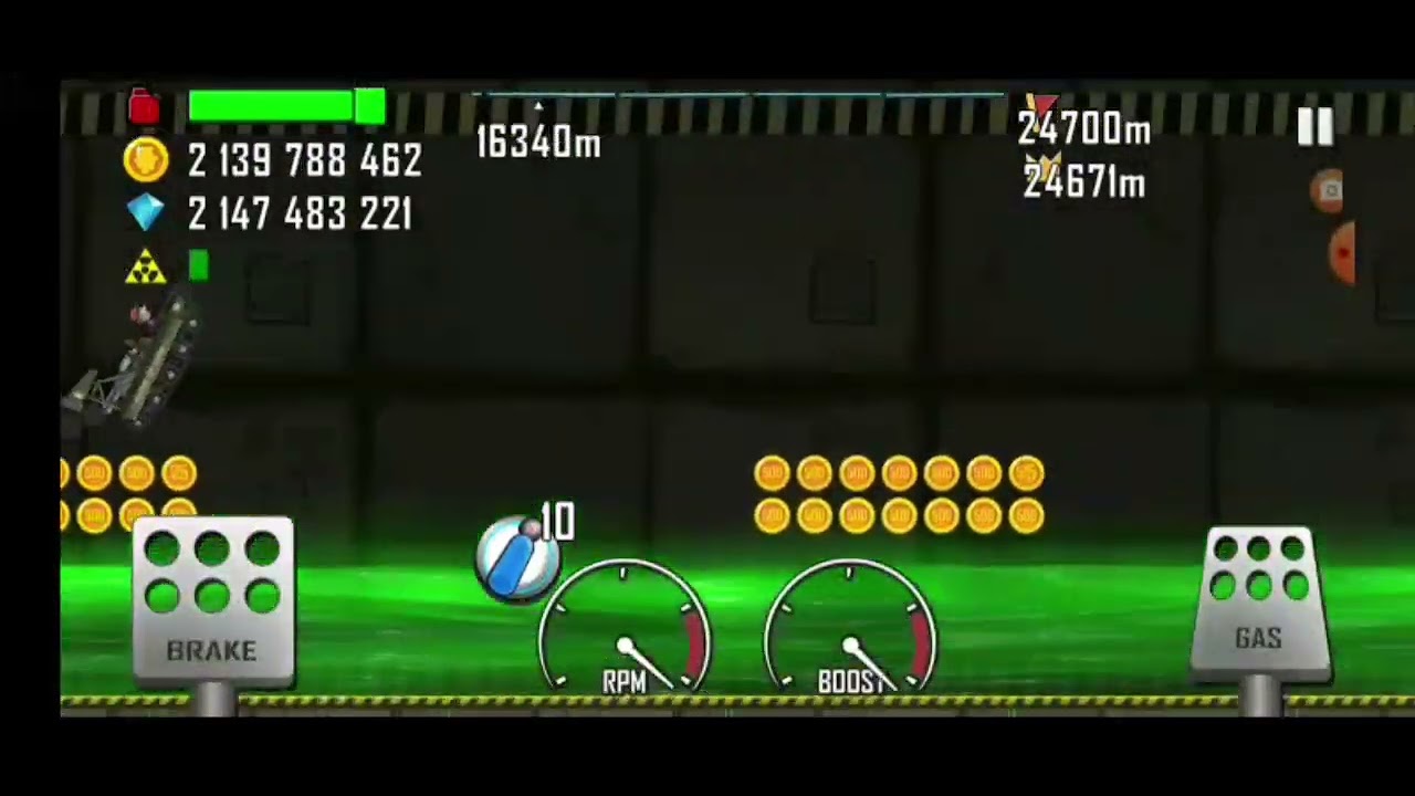Hill Climb Racing: 24666 m with Super Off Road in Nuclear Plant (World Record)