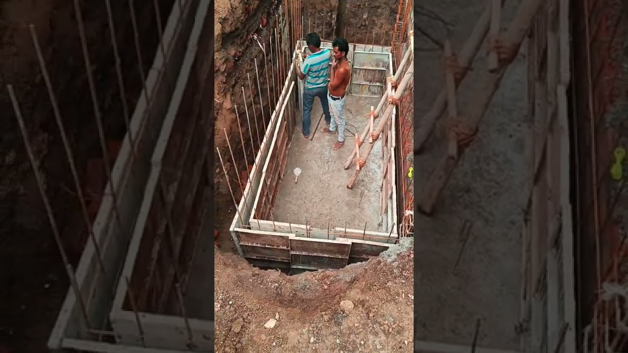 Строительство подземного резервуара для воды из железобетона || Как сделать резервуар для воды #к...