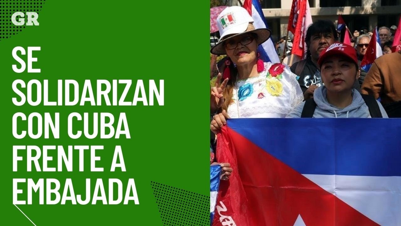 Se solidarizan con Cuba frente a embajada