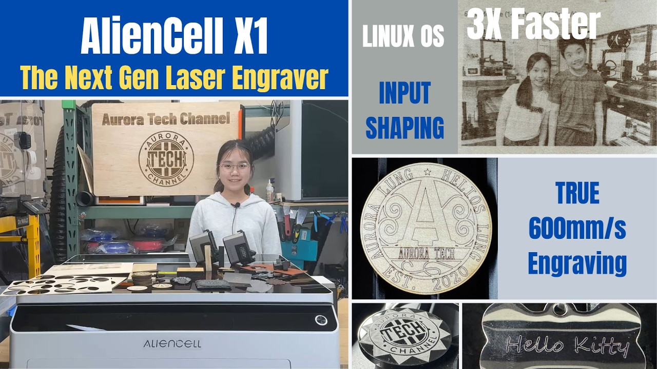 AlienCell X1: A True 600mm/s Next-Gen Laser Engraver (Linux OS, Klipper-Style, Closed-Loop XY)