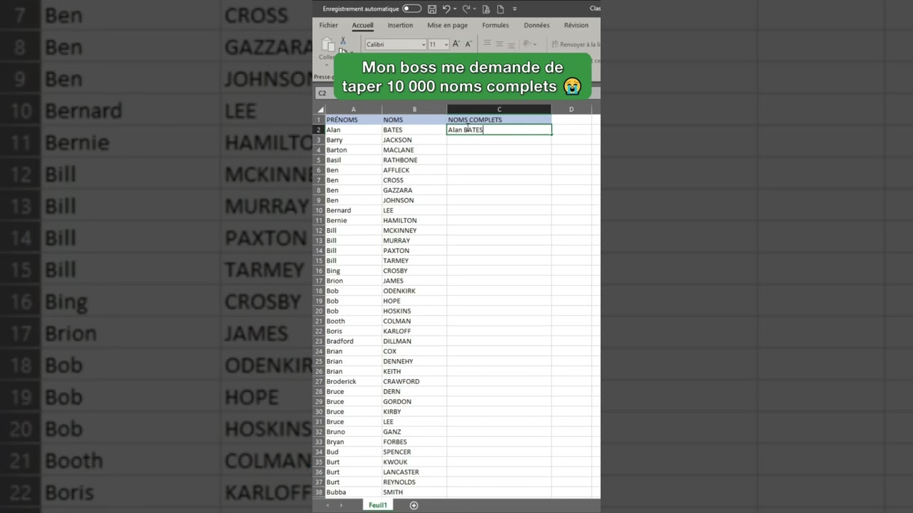Quelques raccourcis Excel indispensables pour gagner du temps  #shorts #excel  #viral