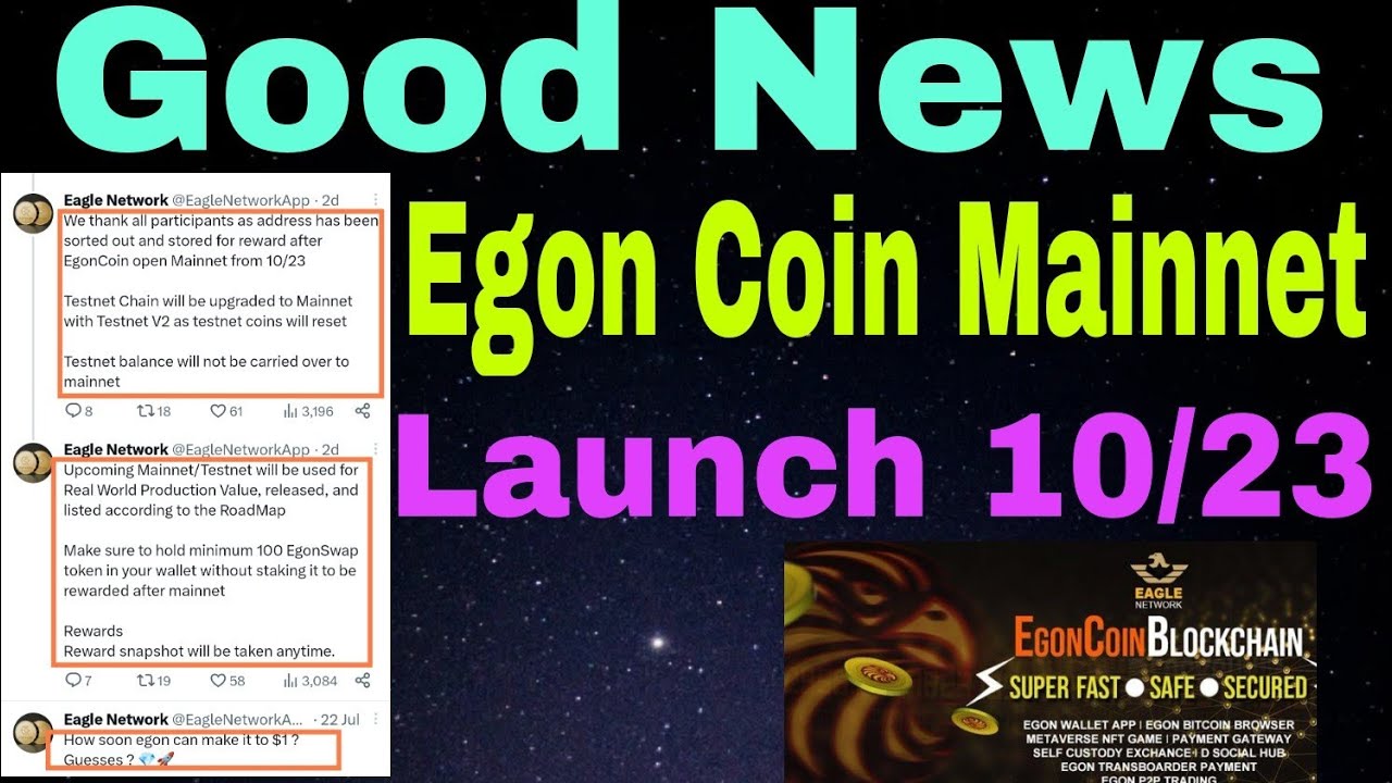 Eagon Coin Open Mainnet Launch।। Eagon Coin Mining New Update।।