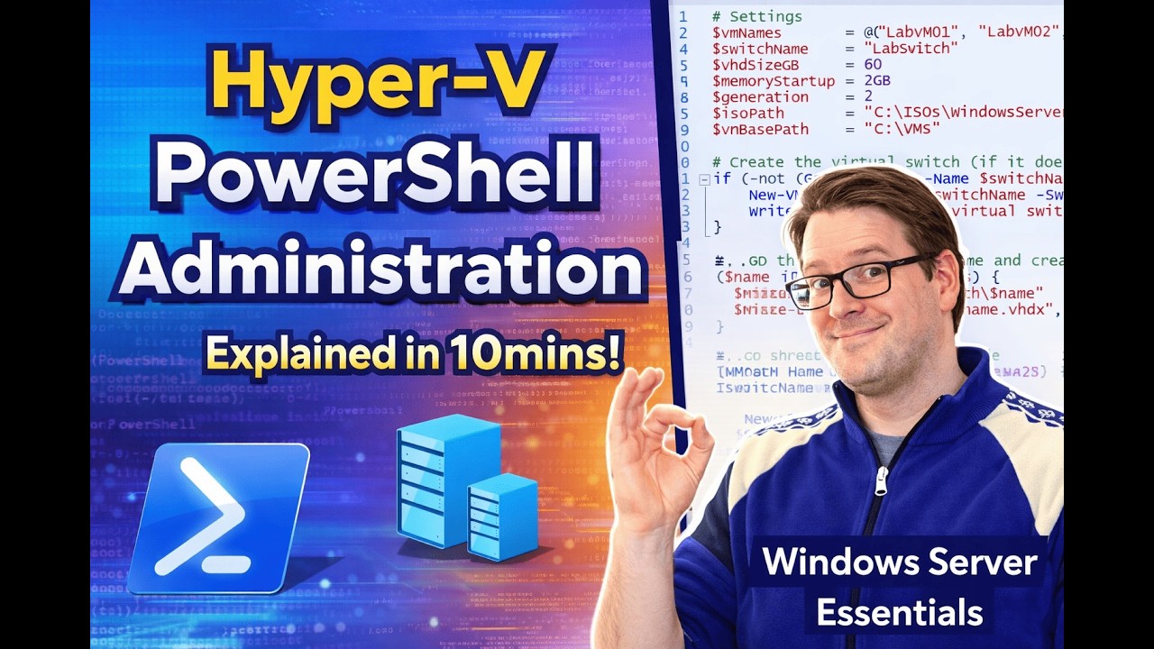Hyper V and Powershell on Windows Server