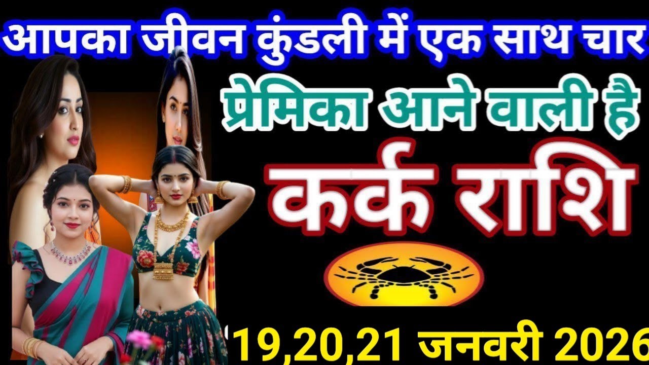 # कर्क राशि वालों आपका जीवन कुंडली में एक साथ चार प्रेमिका अने वाली है#
