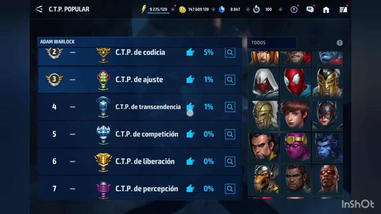 CTP de DESTRUCCIÓN (normal y reforjado) - Guía de CTPs #12 - #marvelfuturefight