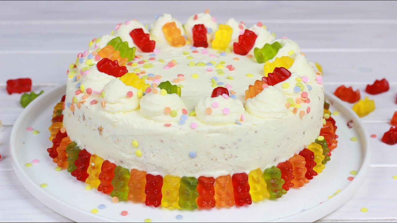 Geburtstagstorte mit Gummibärchen I Kindergeburtstag