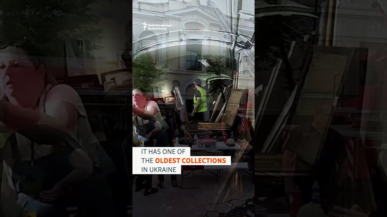 Locals Rescue Artwork After Kharkiv Museum Struck By Russian Drone #shorts