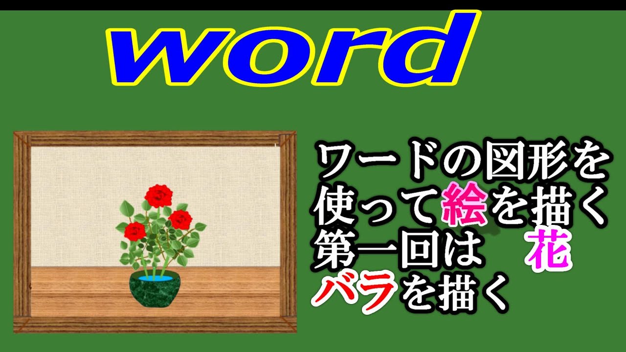 ワードの図形を使って絵を描く
