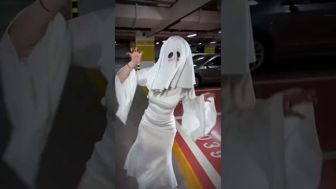 The Cutest Ghost Girl Dance - Pure Charm in White! 