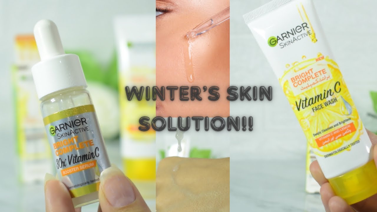 Winter skin dullness solution?? GARNIER 30X VITAMIN C SERUM AND BRIGHT COMPLETE FACE WASH