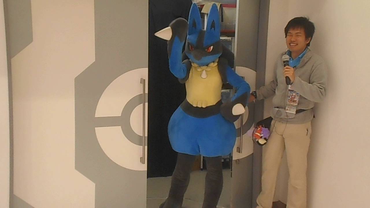戸閉を全力阻止するルカリオ