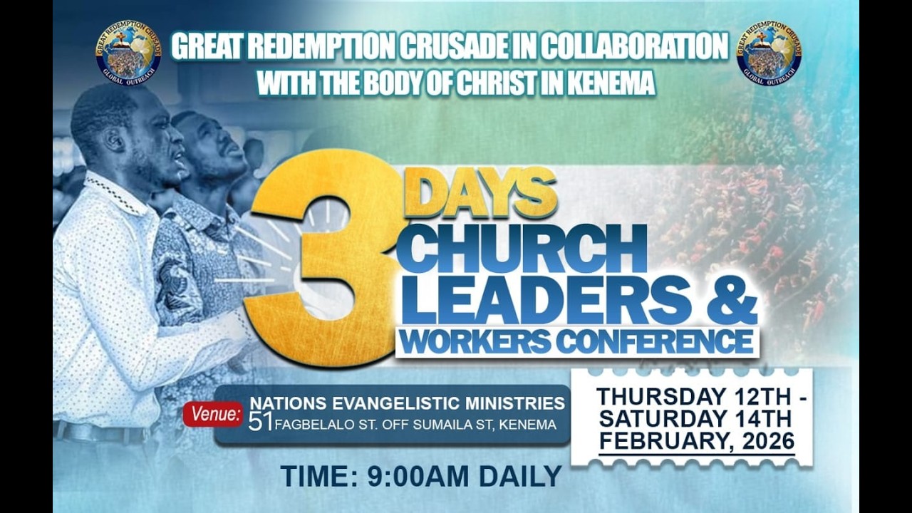 PASTORS, LEADERS AND CHURCH WORKERS CONFERENCE - DAY 3 (14/02/26) GREAT REDEMPTION CRUSADE