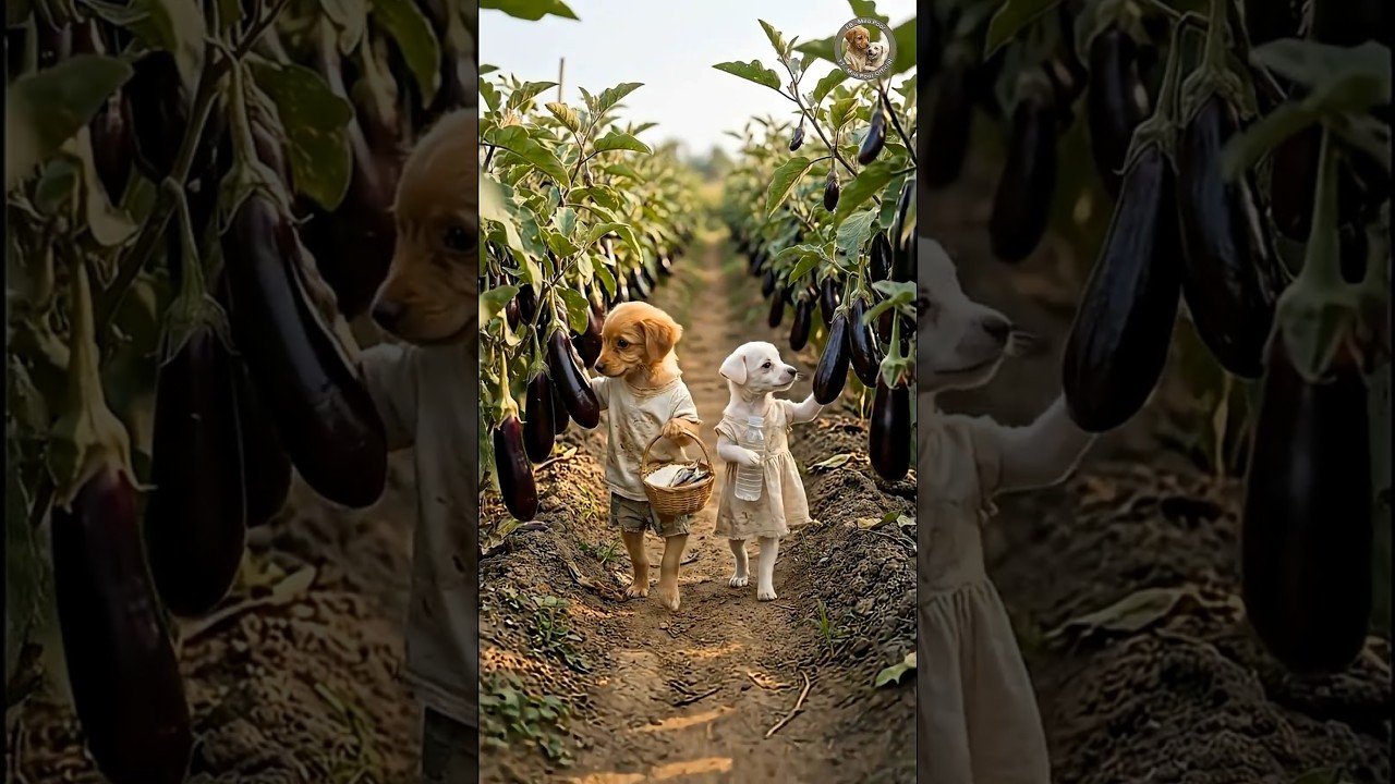 Vườn C&agrave; T&iacute;m Của Milo v&agrave; Mimi -  Phần Cuối Thu Hoạch C&agrave; T&iacute;m  #milopoor #cuncon #puppy #shorts