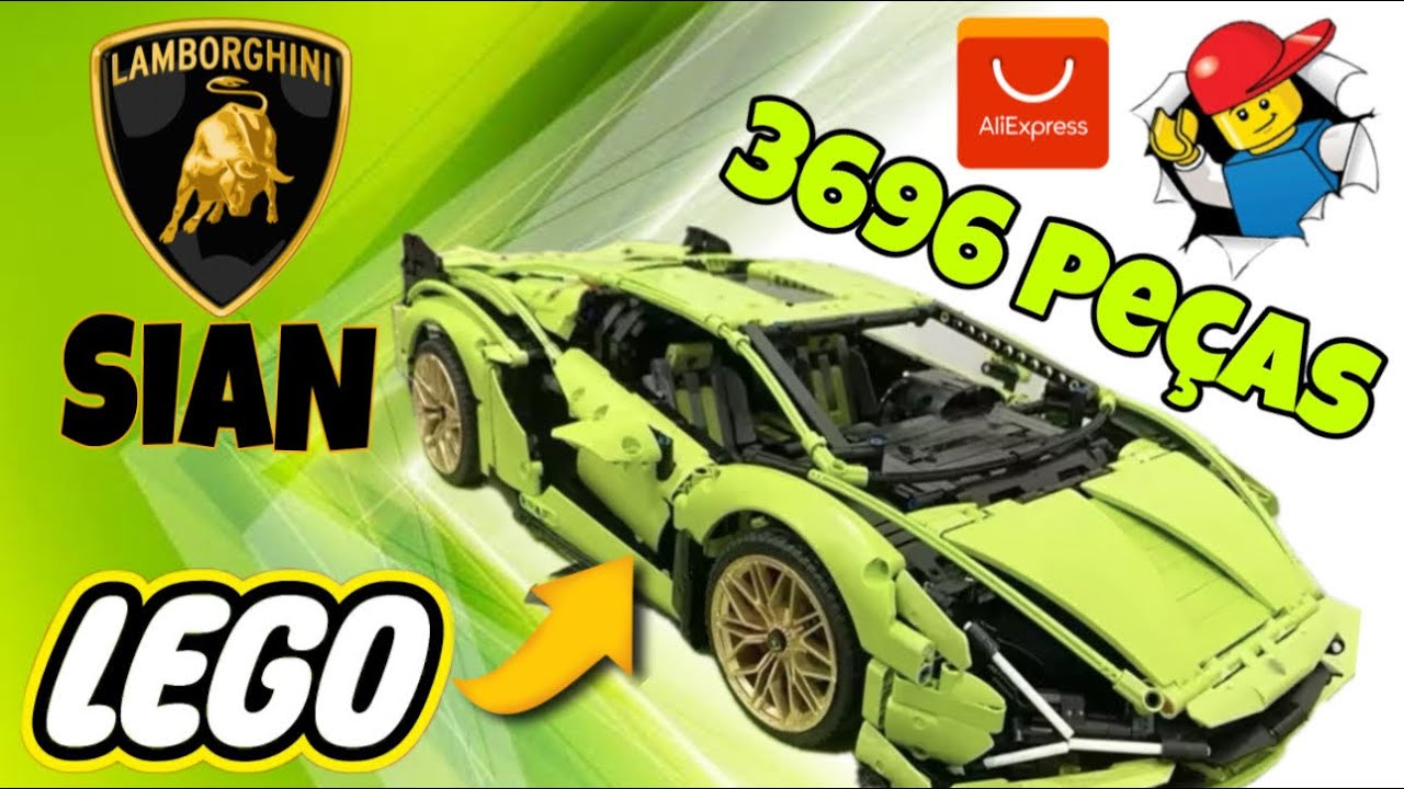 Lamborghini SIAN de Lego do AliExpress com 3696 pçs Scala 1/8 #aliexpress #legotechnic #lamborghini