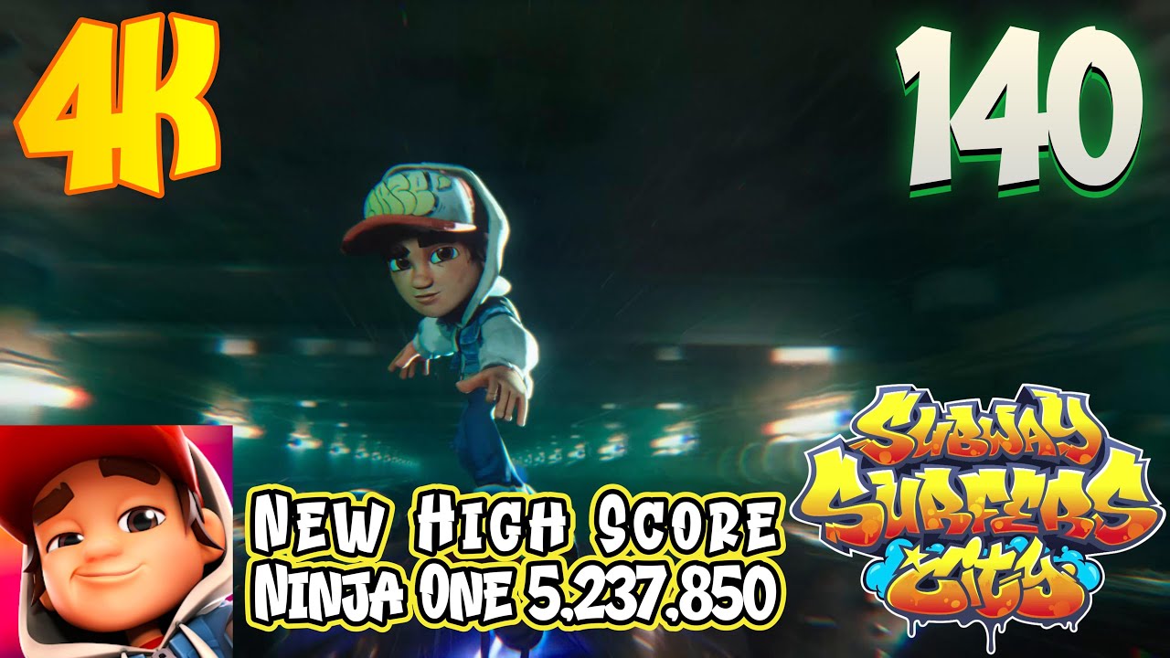 Subway Surfers City - Gameplay 140 - Ninja One New High Score (5,237,850)