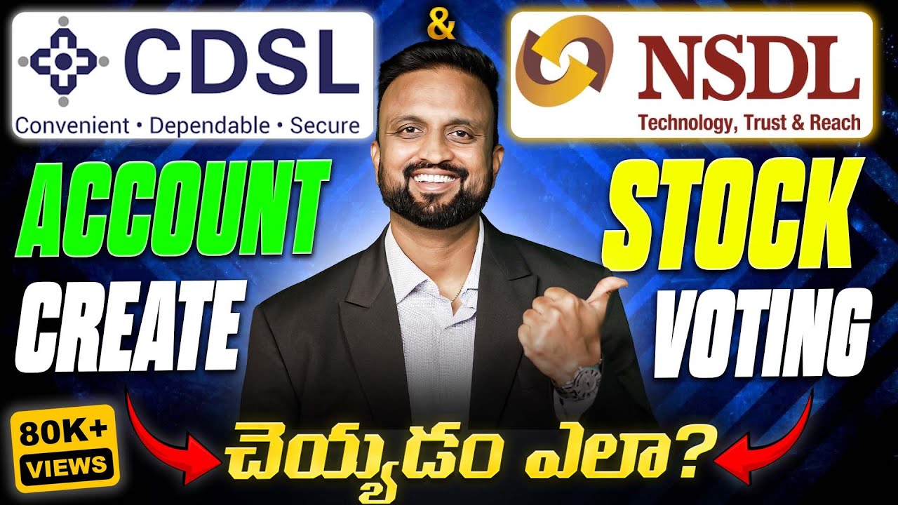 How to Create CDSL & NSDL Account Create + Stock Voting | E Voting చెయ్యడం ఎలా? |