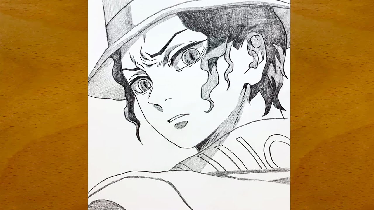 Anime sketch | How to draw Muzan Kibutsuji from Demon Slayer | step by step | Muzan