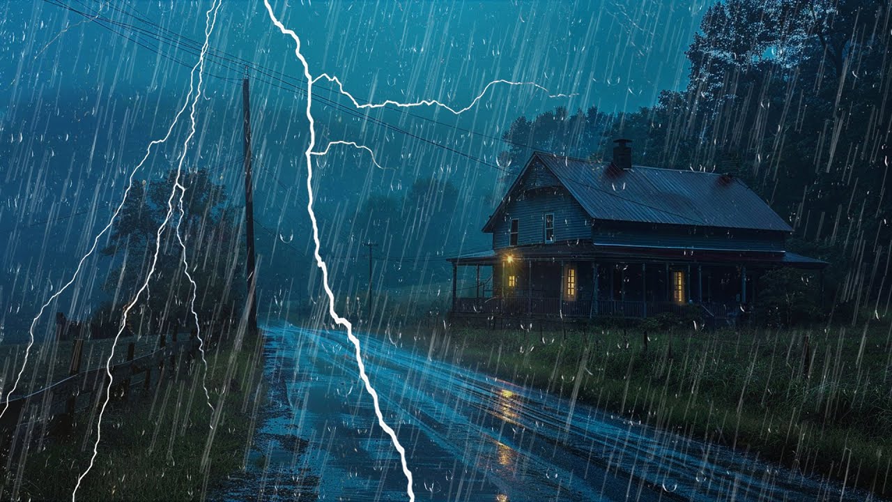 El Mejor Sonido de Lluvia para Dormir – 99% Duermen con Lluvia y Truenos Toda la Noche