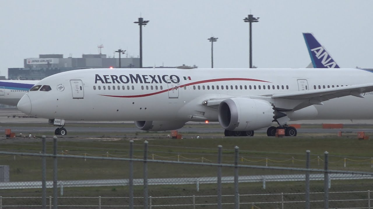Aeromexico Boeing 787-9 XA-ADD Landing and Takeoff [NRT/RJAA]