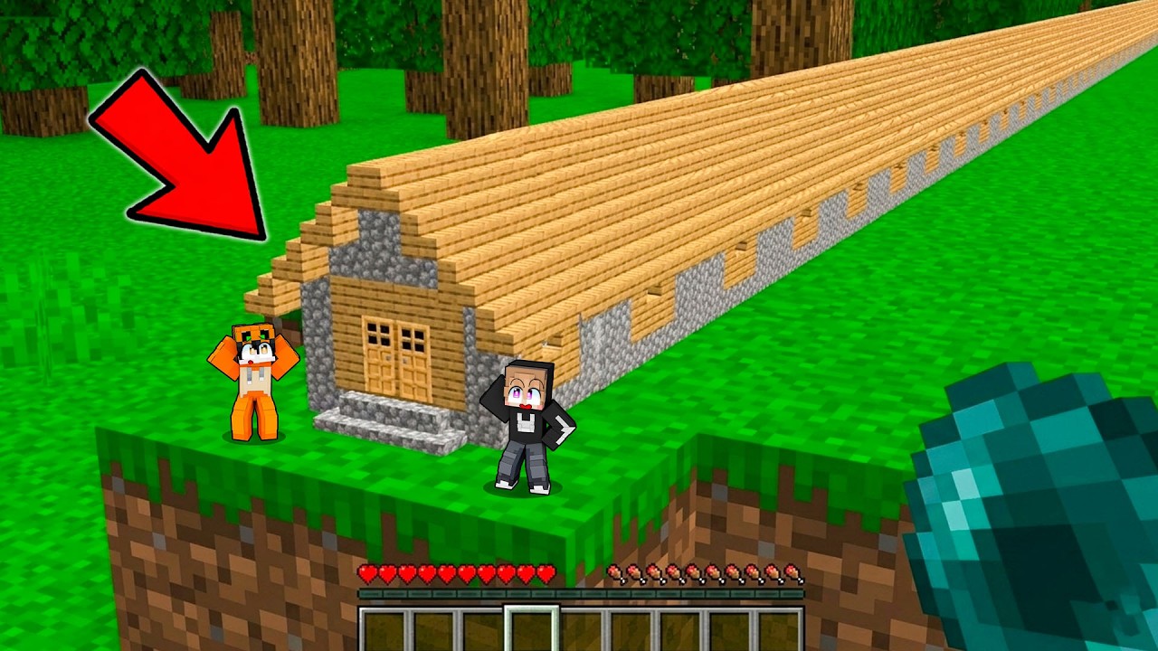 KITA MASUK RUMAH KECIL TERPANJANG… ISINYA?! DI MINECRAFT!!