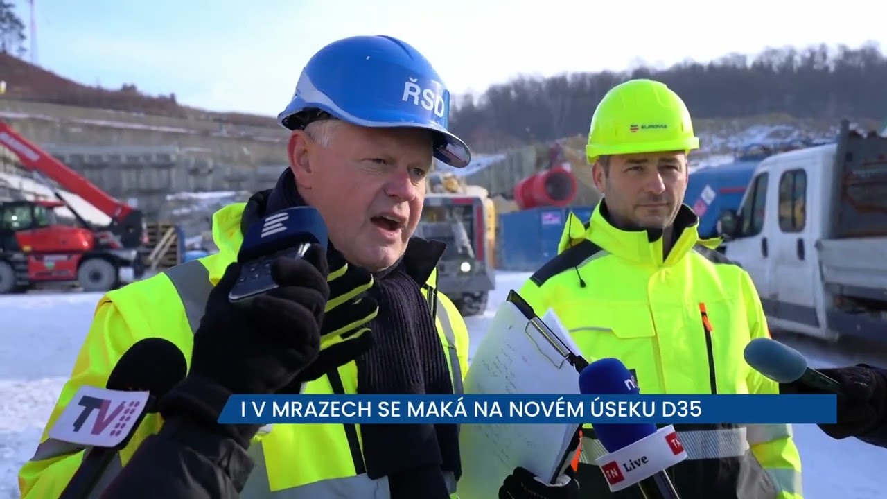 I v mrazech ŘSD pracuje na novém úseku D35