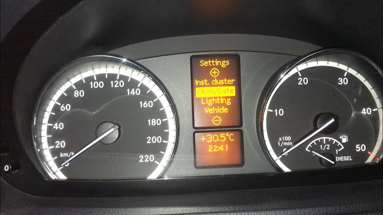 EP52. How to set clock in your Mercedes Benz w639 w203 วิธีตั้งเวลาในรถยนต์ครับ