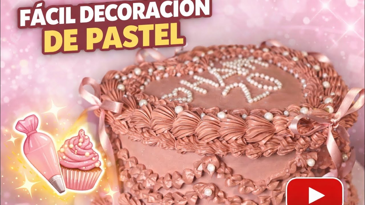 Decoracion de PASTEL🎂 elegante🎀 | fácil paso a paso