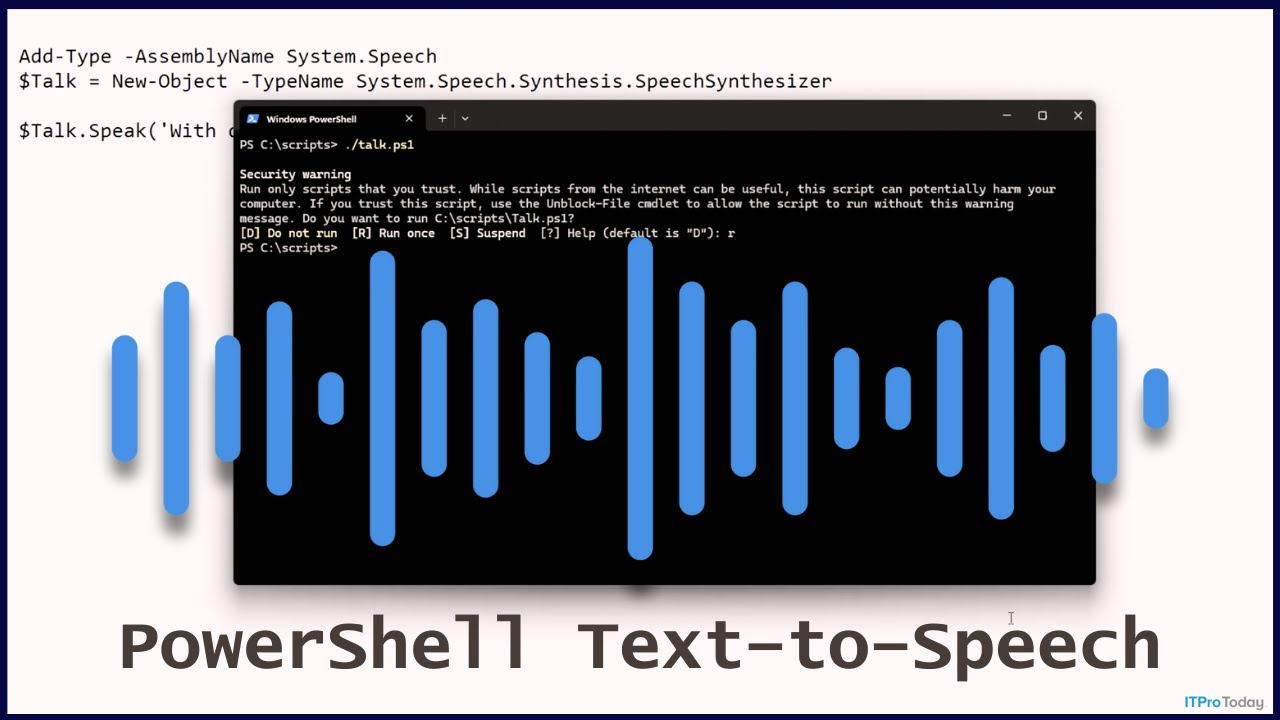 How To Make PowerShell Speak - A Text-to-Speech .NET Tutorial