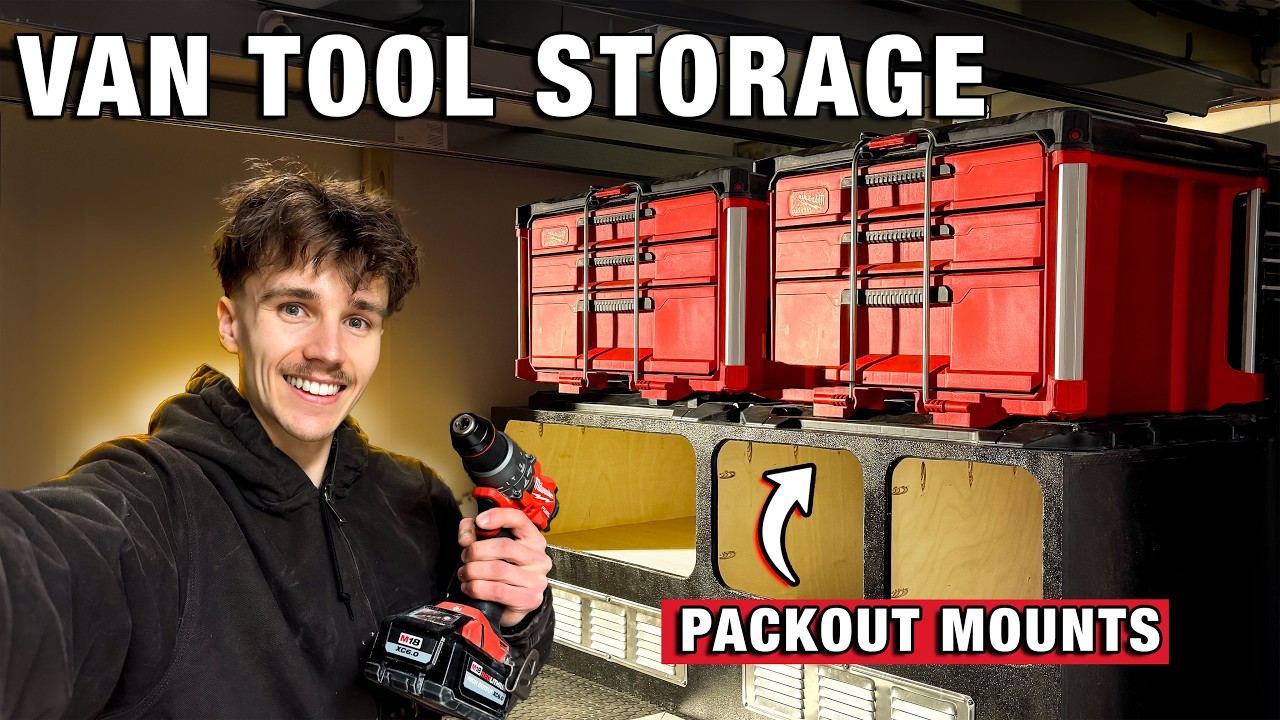 I Built the Ultimate Van Tool Storage Setup! (Milwaukee Packout Setup)