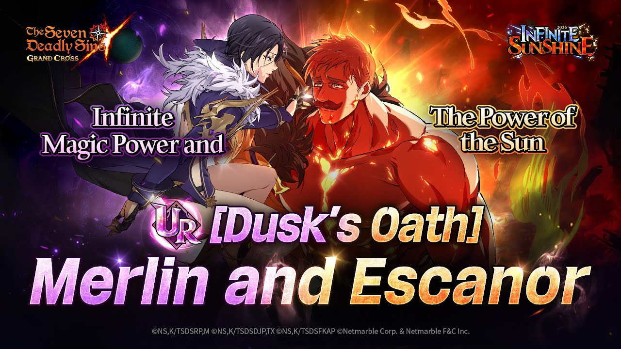 [7DS] New Year Fes 2026: [Dusk's Oath] Merlin and Escanor Trailer