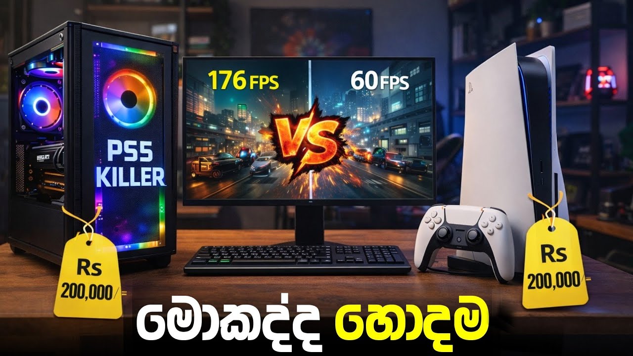 PC vs PS5 Sinhala 😡 Who Will Win? 😤 #pcgaming #ps5 #playstation5sinhala