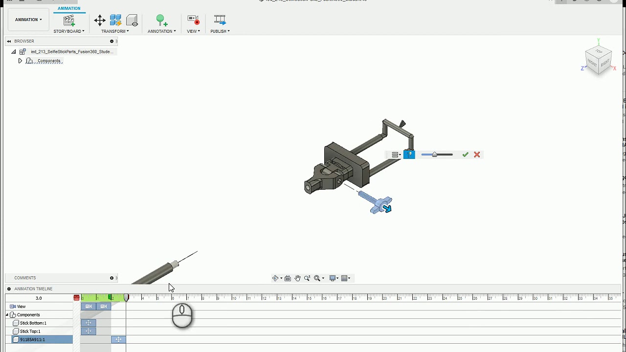 Selfie Stick Exploded View