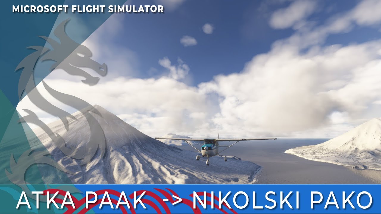 ✈️ Microsoft Flight Simulator  Atka PAAK → Nikolski PAKO  Cessna 172 G1000