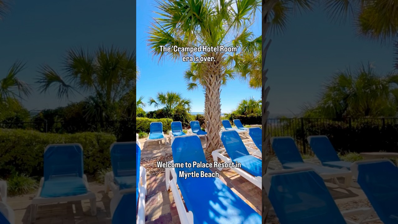 Stop staying in small hotel rooms! 🌊 Welcome to Palace Resort in Myrtle Beach.😎 #shorts #travel
