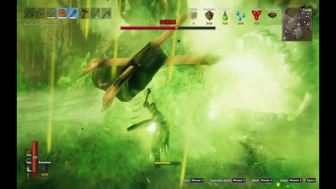 Valheim Bonemass Boss Fight